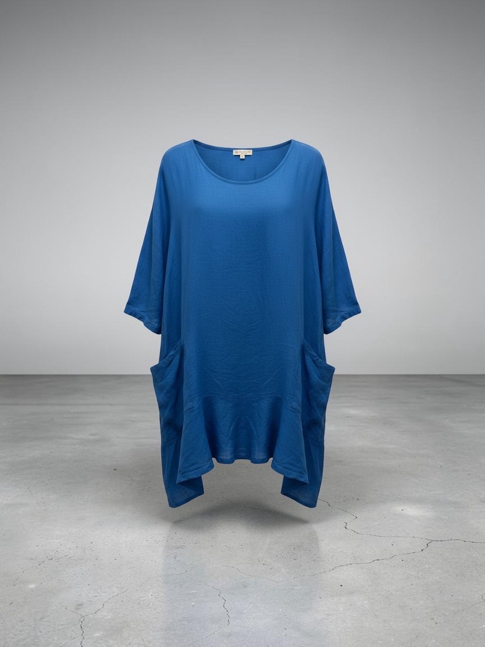 100% Pure Vibrant Blue Flowing Tunic